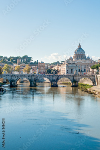 Ponte Sant'Angelo (Bridge of Hadrian) in Rome, Italy, © Anibal Trejo