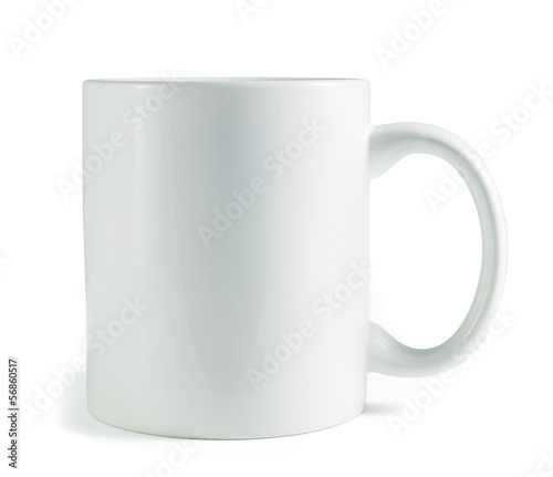 white coffee mug with copy spacefor logo isolated on white 