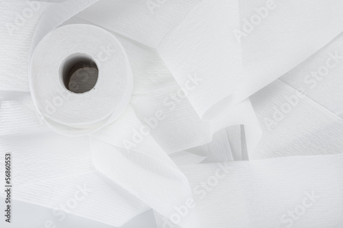 roll of toilet paper isolated on a white background