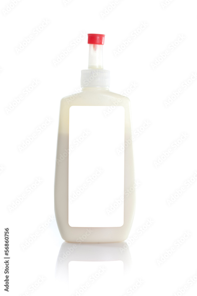 glue with blank lable isolated on a white background glue with blank lable isolated on a white background