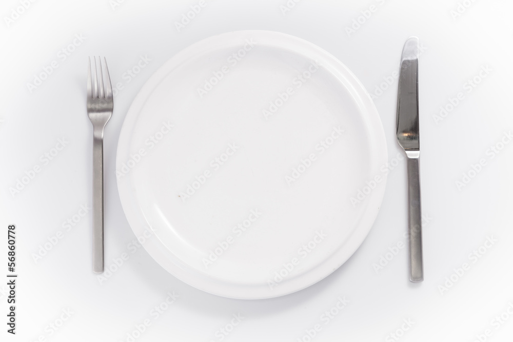 cutlery and disheware isolated on a white background cutlery and disheware isolated on a white background