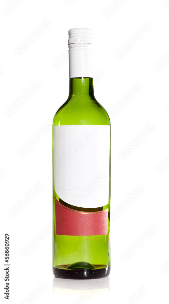 winte bottle with blank label isolated on a white background winte bottle with blank label isolated on a white background