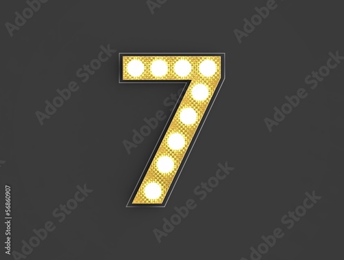 light vintage number seven