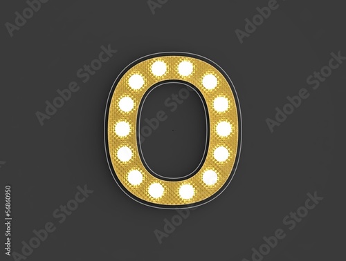 light vintage number zero