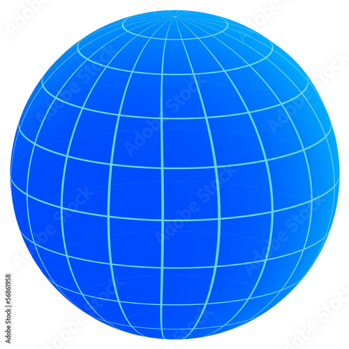 globe with parallels and meridians