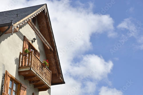 Wooden balcony photo