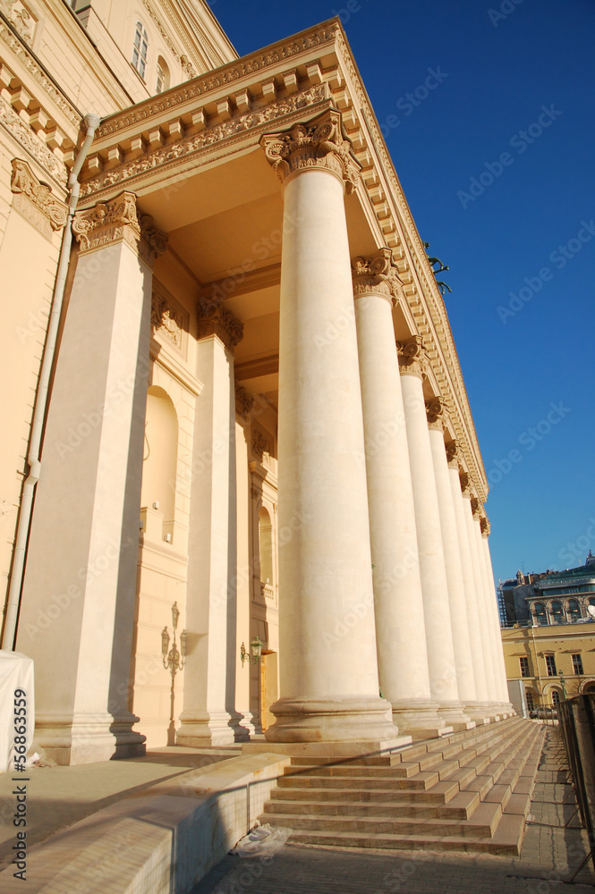 Colonnade of Bolshoi theatre, Moscow, Russia Colonnade of Bolshoi theatre, Moscow, Russia