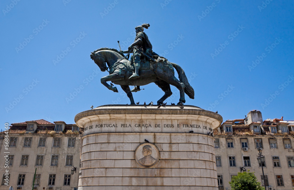 Equestrian Statue of Dom Joao I in Lisbon, Portugal Equestrian Statue of Dom Joao I in Lisbon, Portugal