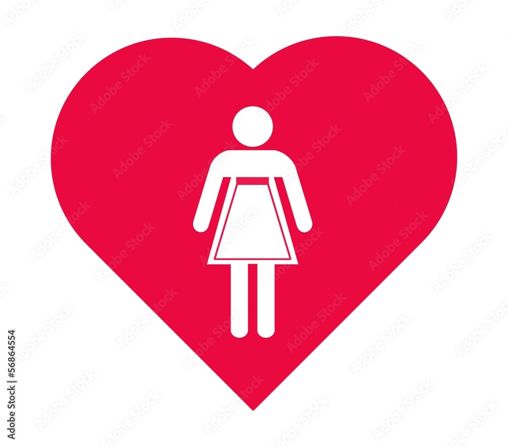 Femme dans un cœur Femme dans un cœur