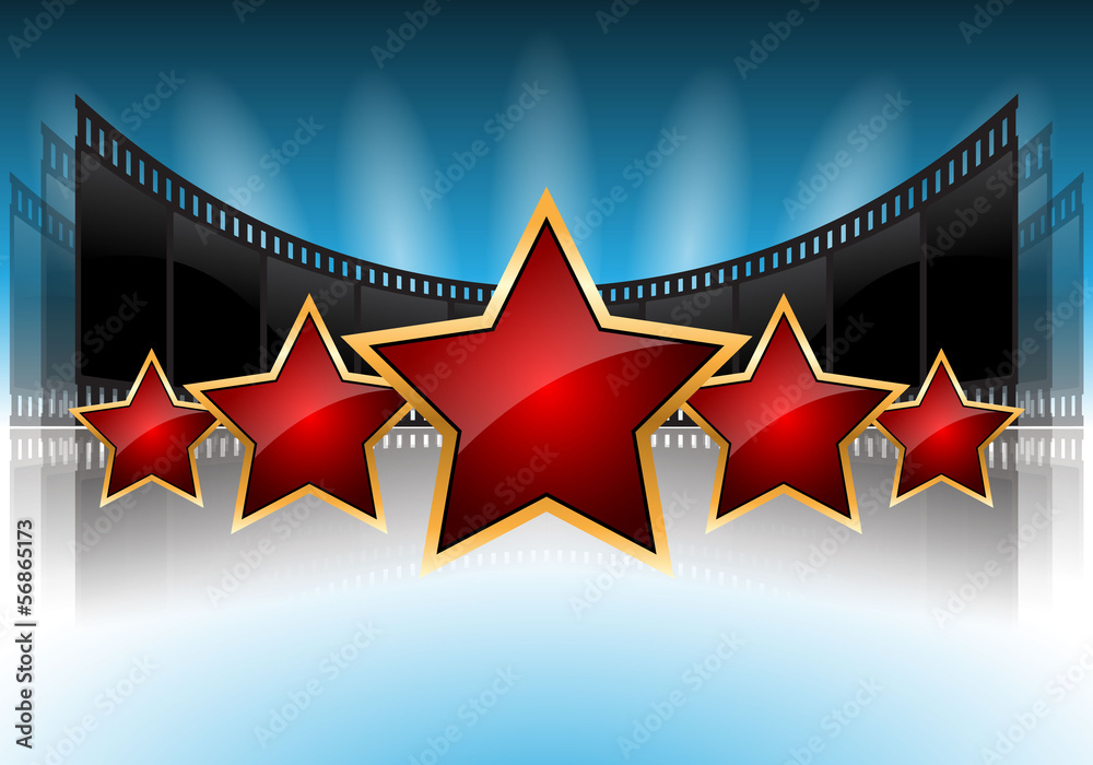 Naklejka premium red stars movie