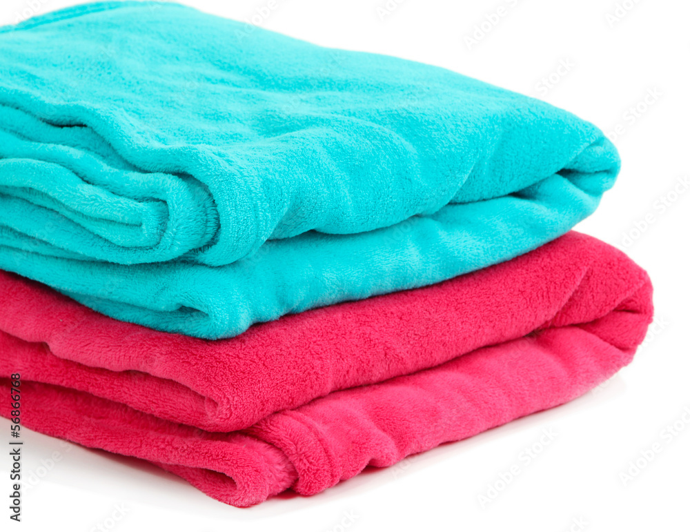 Pink and blue plaids isolated on white Pink and blue plaids isolated on white