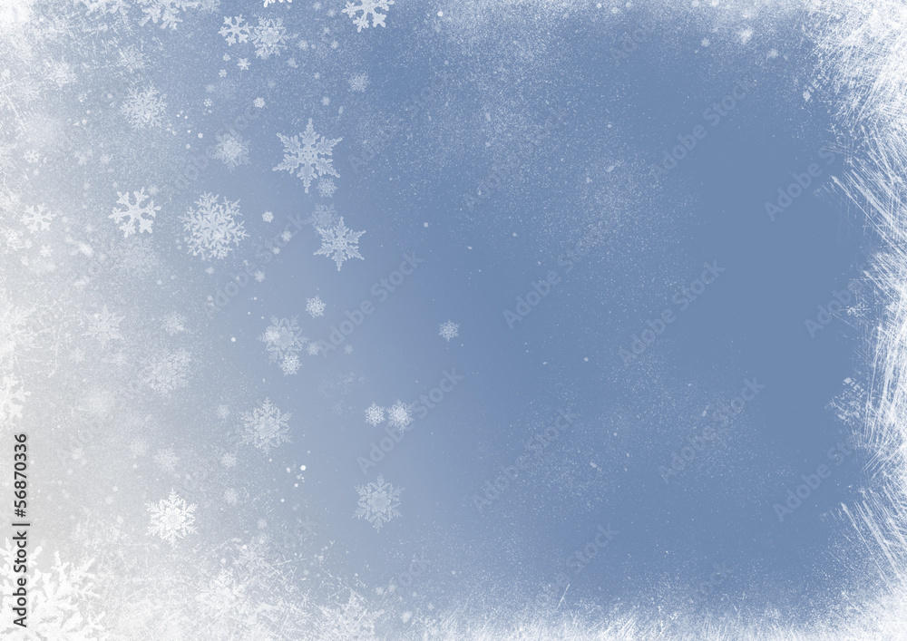 Obraz premium Snow flake christmas background