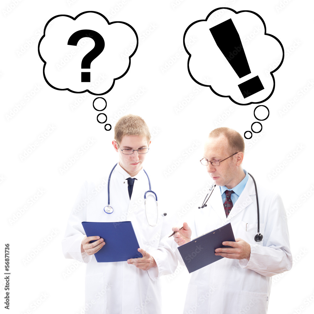 Young physician does not understand the doctor Young physician does not understand the doctor