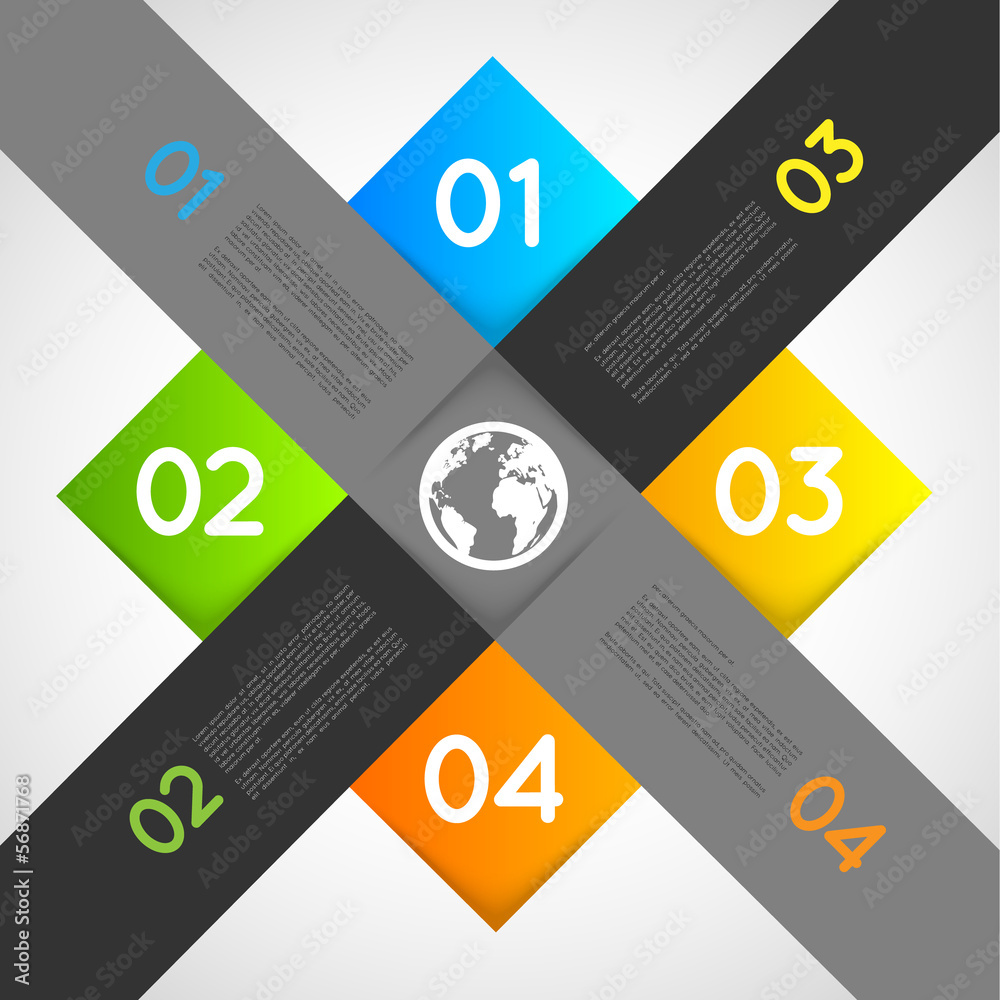 infographic template squares, design element