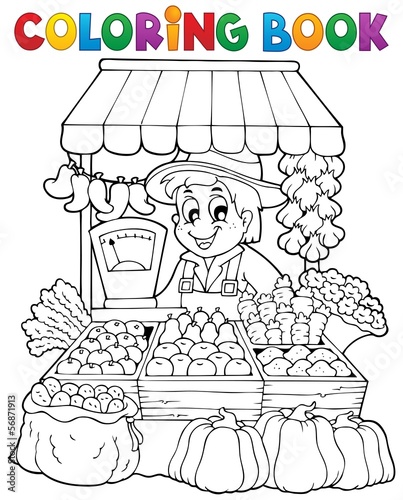 Coloring book farmer theme 2
