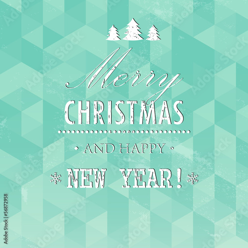 Christmas typographic label for Xmas and New Year holidays desig