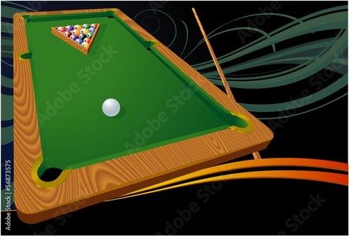 Billiards. Vector template