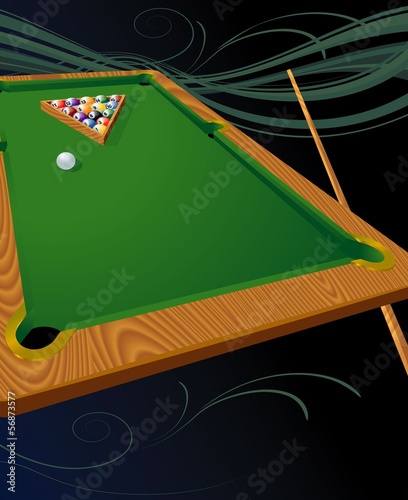 Billiards. Vector template