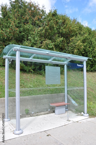 Canvas Print Glass waiting shed in Toronto