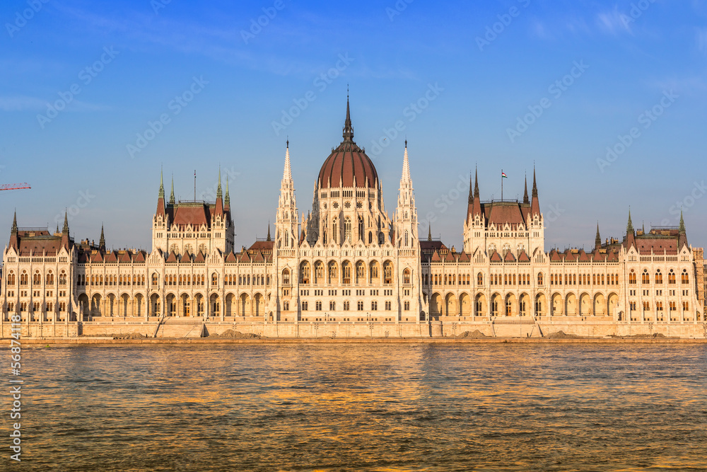 The building of the Parliament in Budapest, Hungary