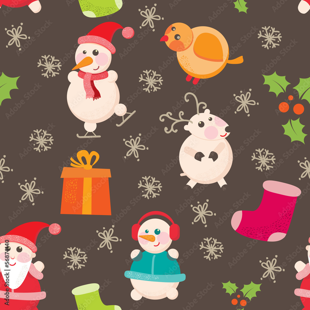 seamless background, Christmas and New Year's seamless background, Christmas and New Year's
