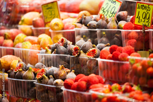 Fruits market, in La Boqueria,Barcelona famous marketplace © Curioso.Photography