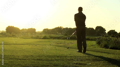 Wallpaper Mural Young Caucasian Male Playing Golf  Torontodigital.ca