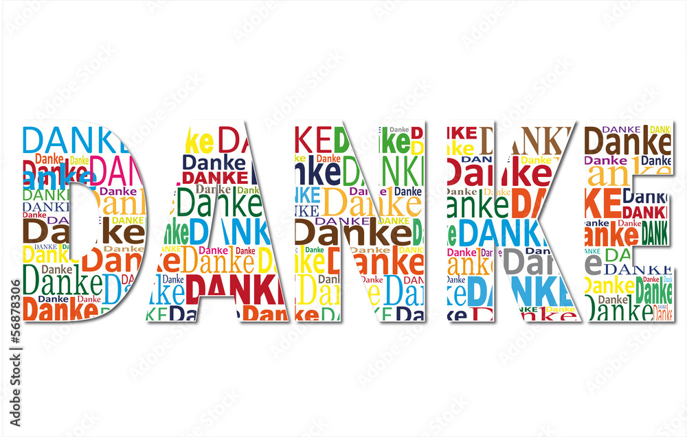 Danke in Schrift - Vektor Stock Vector | Adobe Stock