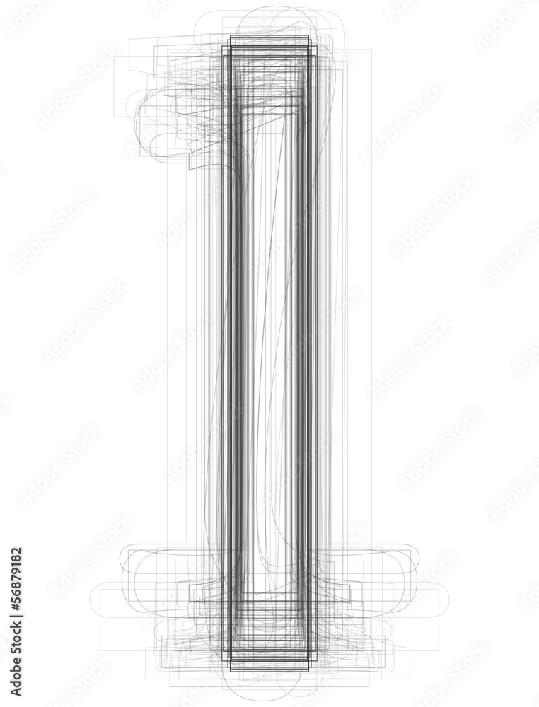 Obraz premium Sketchy alphabet lowercase letter 