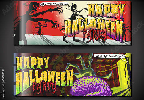 Banners Invite for Halloween Party