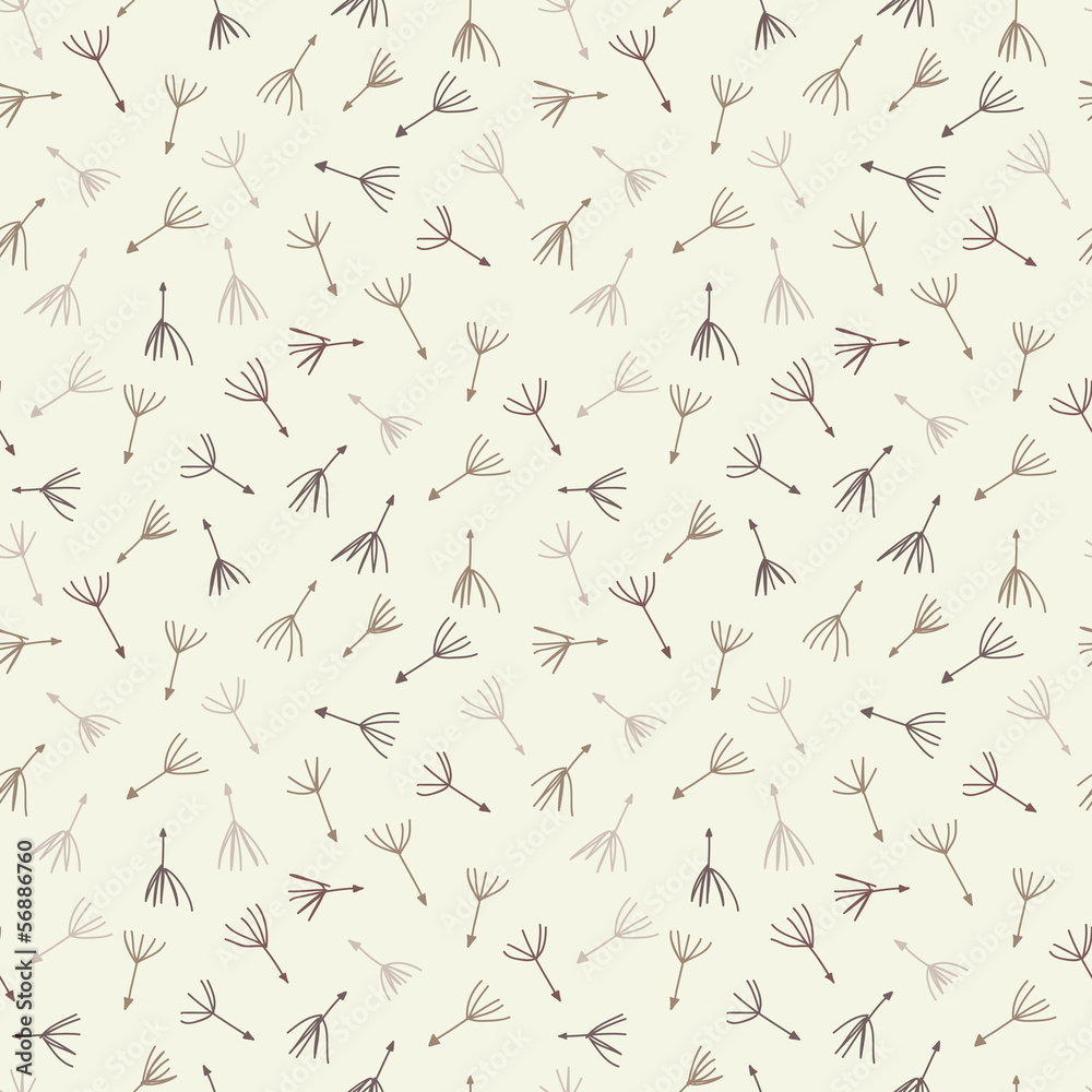 Doodle seamless pattern of dandelion seeds Doodle seamless pattern of dandelion seeds