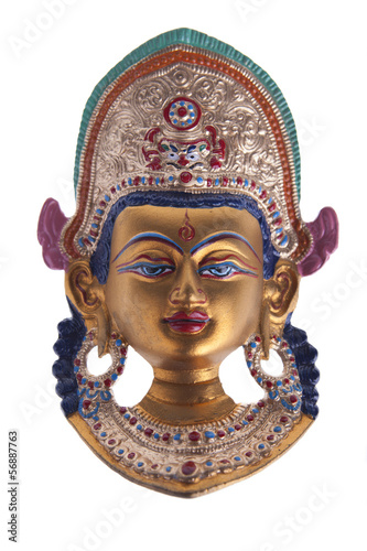 A beautifully decorated Buddha Head.