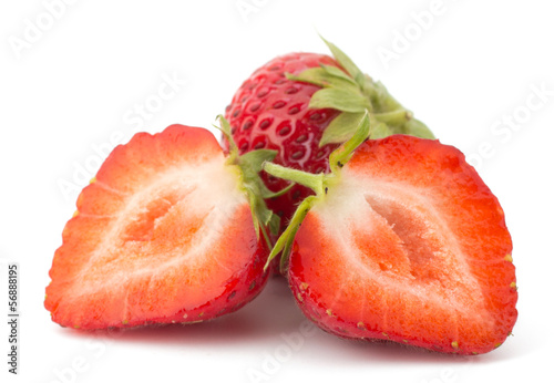 Garden strawberry isolated on white background