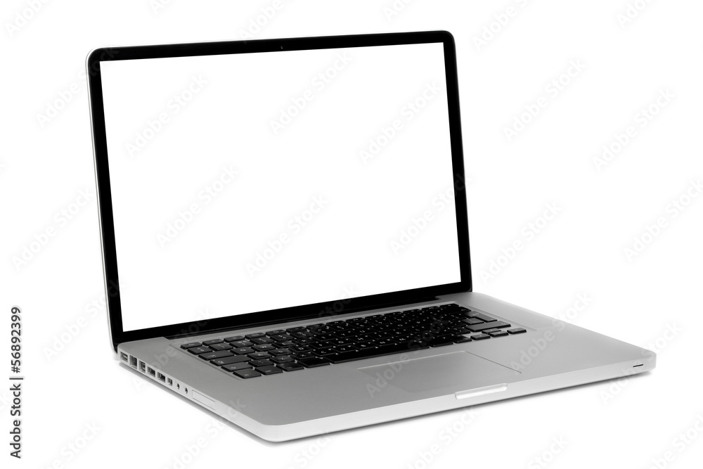 laptop with blank screen isolated on white background laptop with blank screen isolated on white background