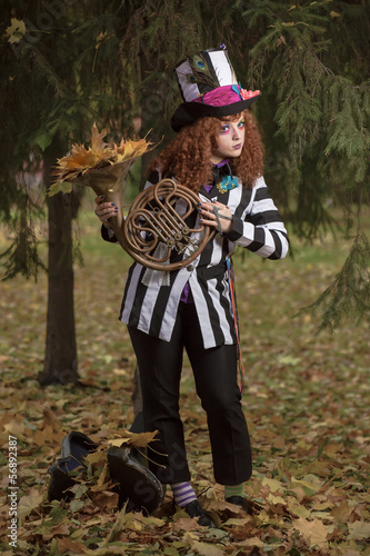 The girl in a suit Hatter