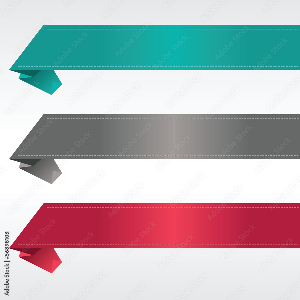 Origami Ribbon Banners vector EPS 10 Origami Ribbon Banners vector EPS 10