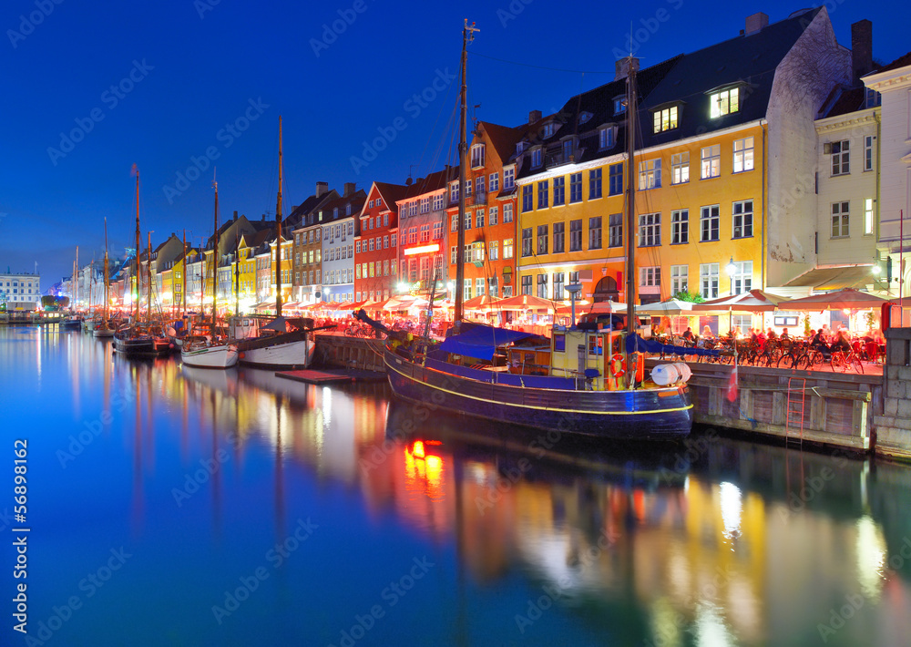 Copenhagen, Denmark at Nyhavn