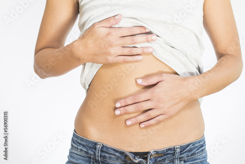 Woman with menstrual pains