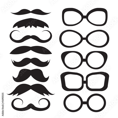 Set glasses and mustache