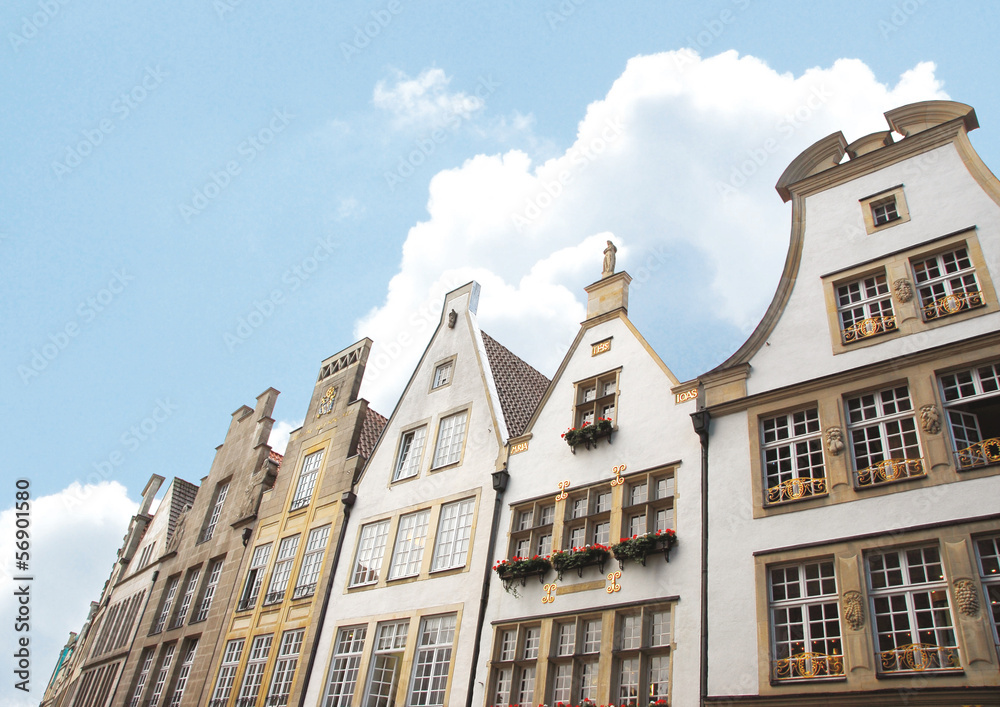 Obraz premium Historische Hausfassaden in Münster