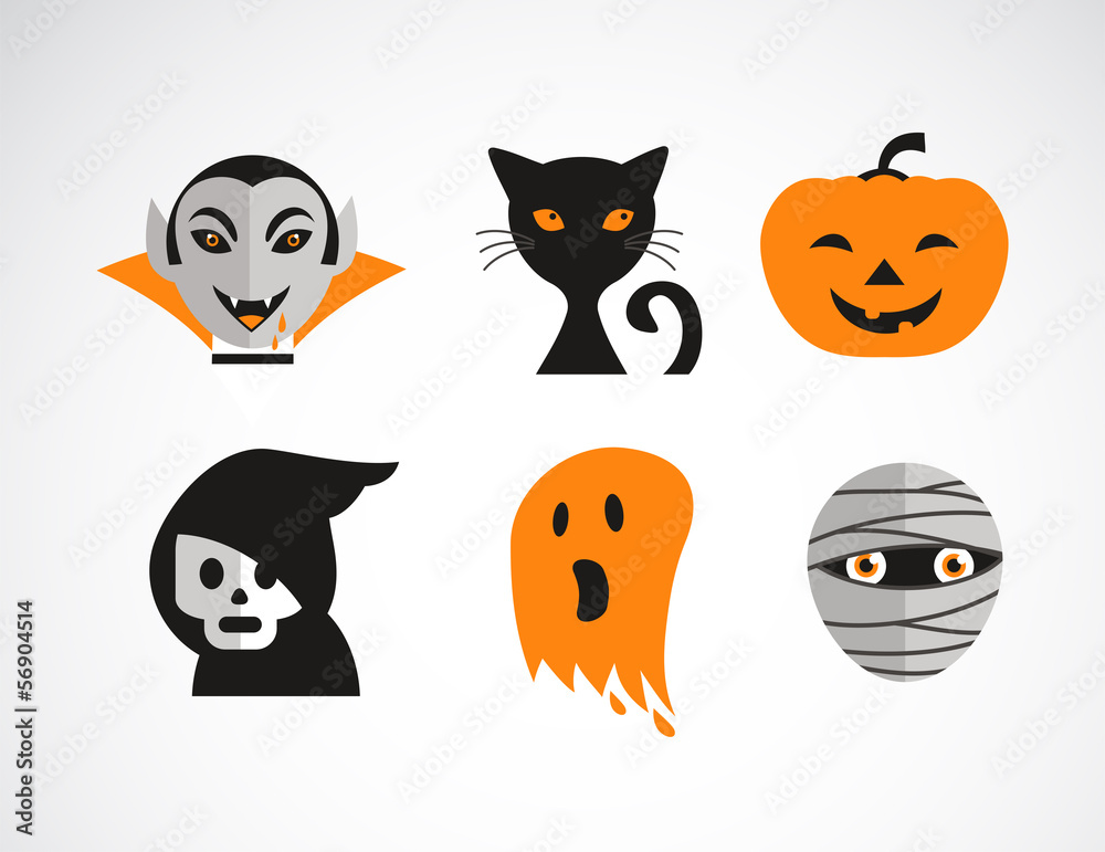 Happy Halloween vector set Happy Halloween vector set