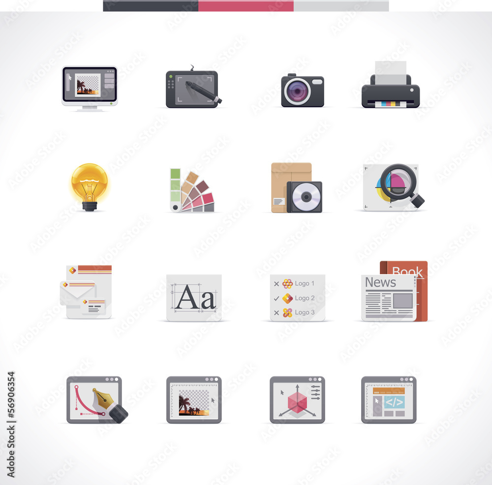 Graphic design icon set Graphic design icon set