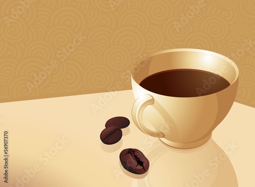 Coffee abstract. Vector.