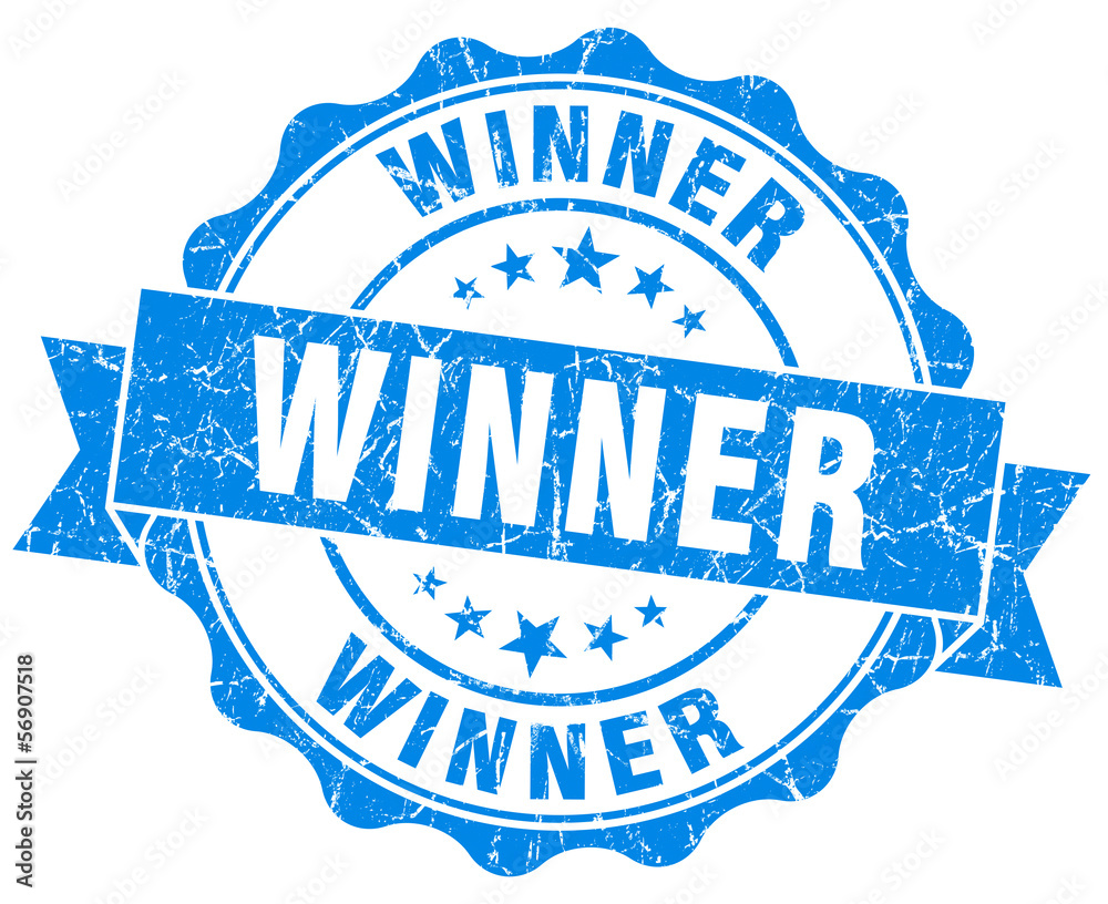 Fototapeta premium Winner Grunge scratched vintage Stamp