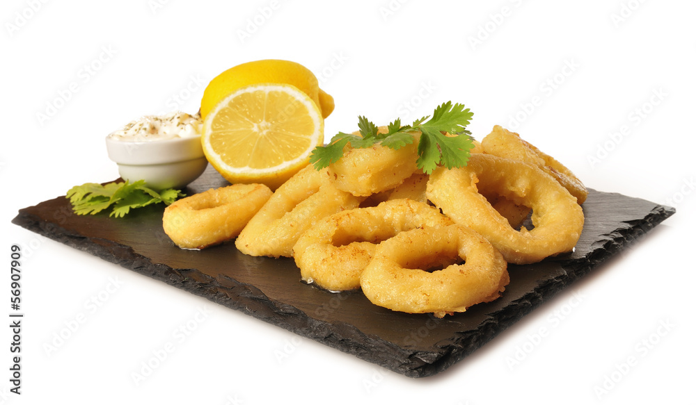 Ración de anillas de calamar