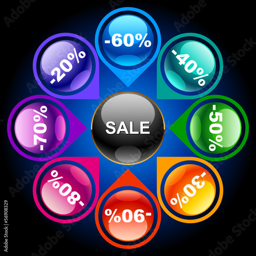 Vector discount labels 35