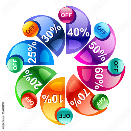 Vector discount labels 34