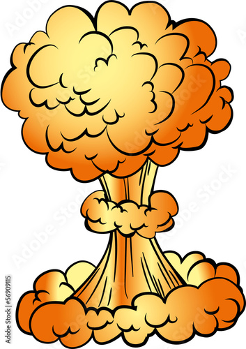 Cartoon nuclear explosion