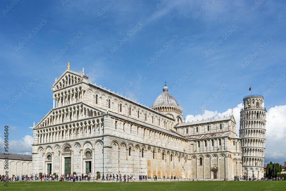 Cathedral an leaning tower in pisa