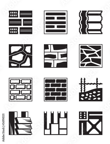 Various construction materials - vector illustration